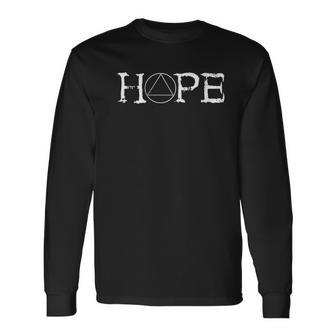 Sobriety Hope Recovery Alcoholic Sober Recover Aa Support Men Women Long Sleeve T-Shirt T-shirt Graphic Print - Thegiftio UK