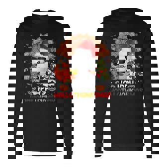 Soccer Halloween Merry Christmas Happy Hallothanksmas Men Women Long Sleeve T-Shirt T-shirt Graphic Print - Thegiftio UK