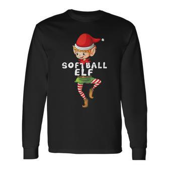 Softball Elf Kostüm Weihnachten Urlaub Passend Lustig Langarmshirts - Seseable