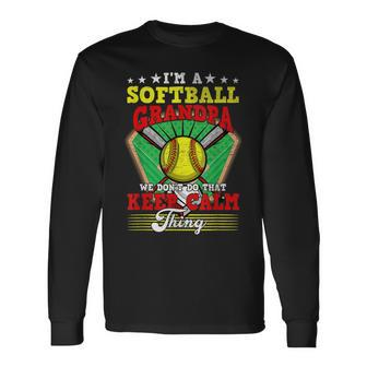 Softball Grandpa Dont Do That Keep Calm Thing Long Sleeve T-Shirt - Seseable