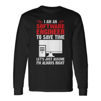 Software Engineer Definition For Engineer Long Sleeve T-Shirt | Mazezy