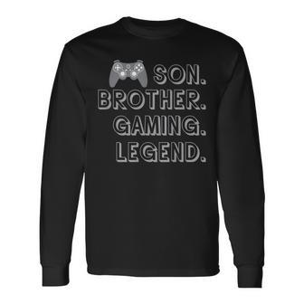 Sohn Bruder Gaming Legend Gaming Nage Boys Gamer Langarmshirts - Seseable