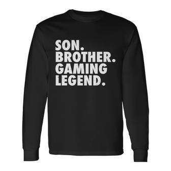 Son Brother Gaming Legend V3 Long Sleeve T-Shirt - Monsterry