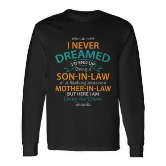 Son In Law Birthday From Awesome Mother In Law Tshirt Long Sleeve T-Shirt - Monsterry
