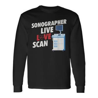 Sonographie Langarmshirts: Live Love Scan, Medizinische Ultraschall Technik - Seseable