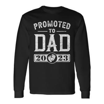Soon To Be Dad Est 2023 Fathers Day First Time Dad Long Sleeve T-Shirt - Seseable