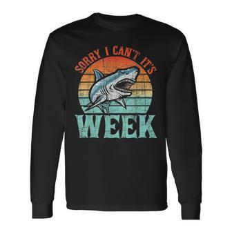Sorry I Cant Marine Biologist Shark Lovers Wildlife Long Sleeve T-Shirt - Seseable