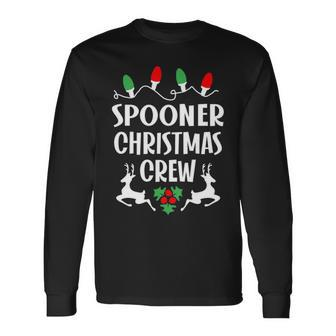 Spooner Name Christmas Crew Spooner Long Sleeve T-Shirt - Seseable