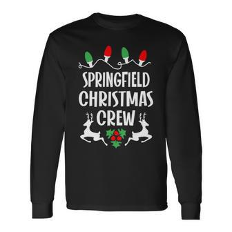 Springfield Name Christmas Crew Springfield Long Sleeve T-Shirt - Seseable