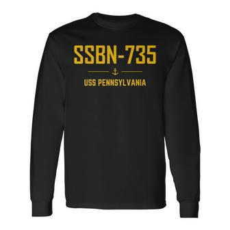 Ssbn-735 Uss Pennsylvania Long Sleeve T-Shirt - Seseable