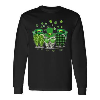 St Patricks Day 2021 Cute Plaid Tooth Dental Assistant Long Sleeve T-Shirt - Seseable