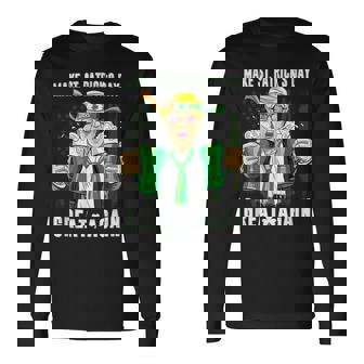 Make St Patricks Day Great Again Trump Long Sleeve T-Shirt | Seseable CA