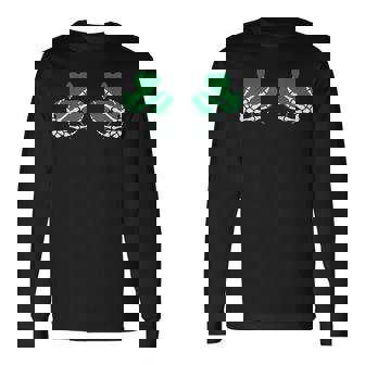 St Patricks Day Paddys Skeleton Hand Irish Shamrock Boobs Long Sleeve T-Shirt T-Shirt | Mazezy