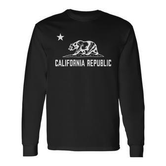 State Flag Of California Republic Los Angeles Bay Area Long Sleeve T-Shirt T-Shirt | Mazezy