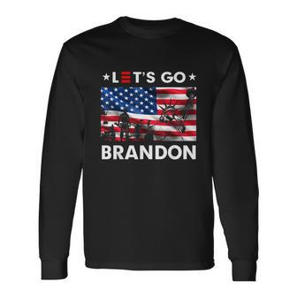 Statue Of Liberty Lets Go Brandon Tee Long Sleeve T-Shirt - Monsterry CA