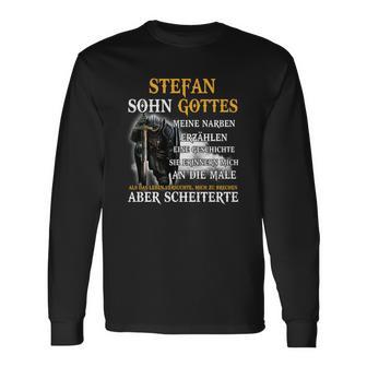 Stefan - Sohn Gottes Personalisiertes Langarmshirts, Motivationsspruch - Seseable