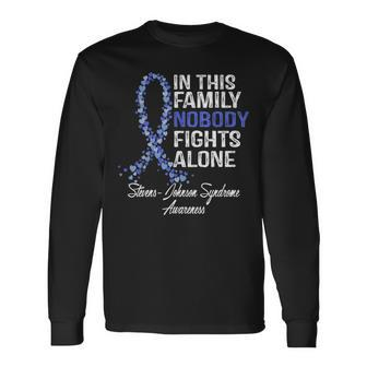 Stevens Johnson Syndrome Awareness Nobody Fights Alone Long Sleeve T-Shirt - Seseable