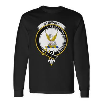 Stewart Coat Of Arms Crest Men Women Long Sleeve T-Shirt T-shirt Graphic Print - Thegiftio UK