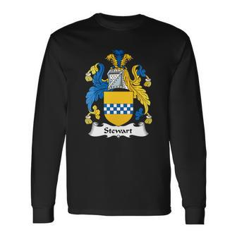 Stewart Crest Scottish Crests Men Women Long Sleeve T-Shirt T-shirt Graphic Print - Thegiftio UK