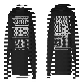Straight Outta 2011 Year Of Birth Birthday Long Sleeve T-Shirt | Mazezy