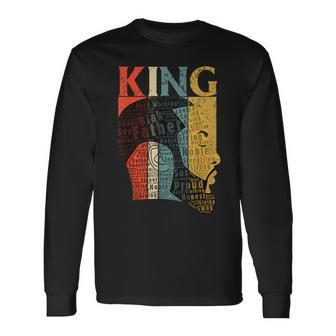 Strong Black King African American Natural Afro Long Sleeve T-Shirt T-Shirt | Mazezy