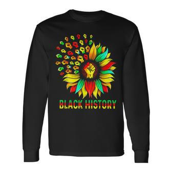 Sunflower Black History African American Black History V2 Long Sleeve T-Shirt - Seseable