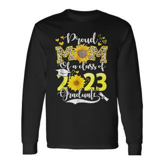 Sunflower Leopard Proud Mom Of A Class Of 2023 Graduate 23 Long Sleeve T-Shirt T-Shirt | Mazezy