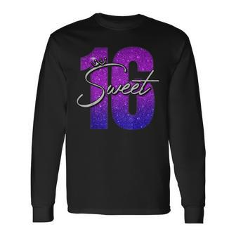 Sweet 16 For Girls 16Th Birthday 16 Year Old Long Sleeve T-Shirt | Mazezy