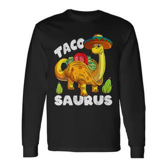 Tacosaurus Taco Dinosaur Dino Cinco De Mayo Mexican Men Women Long Sleeve T-Shirt T-shirt Graphic Print - Thegiftio UK