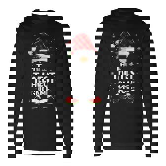 Tallest Gnome Buffalo Plaid Matching Family Christmas Pajama Men Women Long Sleeve T-shirt Graphic Print Unisex - Seseable