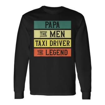 Taxifahrer Taxifahrer Retro Dad Papa Legend Langarmshirts - Seseable