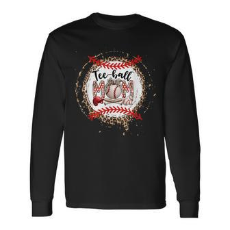 Tball Mom Baseball Mom Leopard Long Sleeve T-Shirt | Mazezy