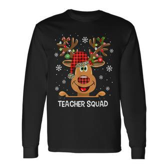 Teacher Squad Reindeer Funny Teacher Christmas Xmas Men Women Long Sleeve T-shirt Graphic Print Unisex - Seseable
