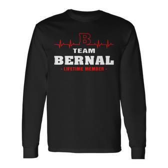 Team Bernal Lifetime Member Surname Last Name Long Sleeve T-Shirt - Seseable