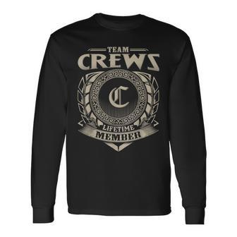 Team Crews Lifetime Member Vintage Crews Family Men Women Long Sleeve T-shirt Graphic Print Unisex - Seseable