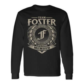 Team Foster Lifetime Member Vintage Foster Family Men Women Long Sleeve T-shirt Graphic Print Unisex - Seseable