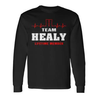 Team Healy Lifetime Member Surname Healy Name Long Sleeve T-Shirt - Seseable