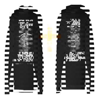 Team Jesus Lion Judah Jesus Cross Lovers Christian Faith Long Sleeve T-Shirt - Seseable
