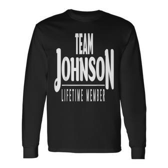 Team Johnson Lifetime Member V2 Men Women Long Sleeve T-shirt Graphic Print Unisex - Seseable