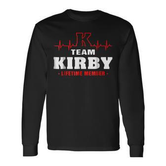 Team Kirby Lifetime Member Surname Last Name Long Sleeve T-Shirt - Seseable