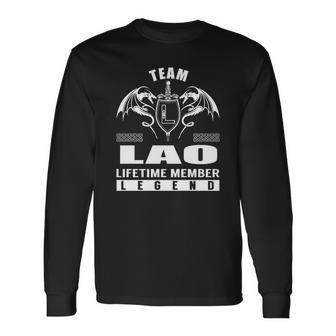 Team Lao Lifetime Member Legend Long Sleeve T-Shirt - Seseable