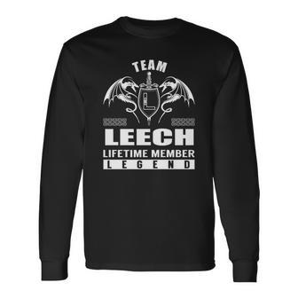 Team Leech Lifetime Member Legend Long Sleeve T-Shirt - Seseable