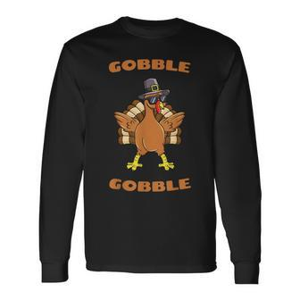Thanksgiving Day Gobble Gobble Turkey Trot Long Sleeve T-Shirt T-Shirt | Mazezy