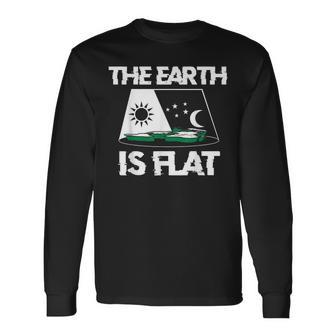 The Earth Is Flat Flat Earth Men Women Long Sleeve T-shirt Graphic Print Unisex - Seseable