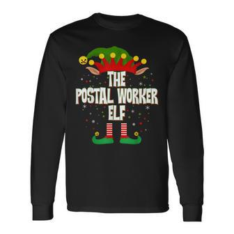 The Postal Worker Elf Christmas Men Women Long Sleeve T-shirt Graphic Print Unisex - Seseable