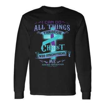 I Can Do All Things Through Christ Who Strengthens Me Nurse V3 Long Sleeve T-Shirt - Seseable