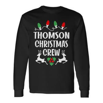 Thomson Name Christmas Crew Thomson Long Sleeve T-Shirt - Seseable
