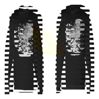 Three Raccoon Moon With 3 Raccoons Long Sleeve T-Shirt | Mazezy