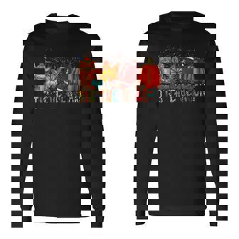 Tis The Season Leopard Pumpkin Football Halloween Fall Men Women Long Sleeve T-Shirt T-shirt Graphic Print - Thegiftio