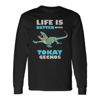 Tokay Gecko Funny Saying Reptile Lizard Men Women Long Sleeve T-shirt Graphic Print Unisex - Seseable